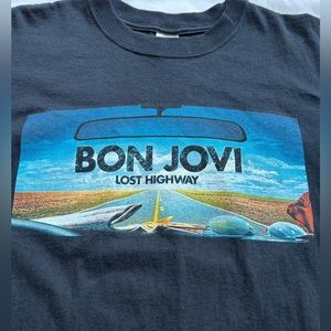 Bon Jovi Lost Highway Band Tee Classic Rock Music T-shirt Med Unisex Anvil 2007